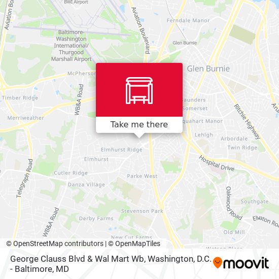 George Clauss Blvd & Wal Mart Wb map