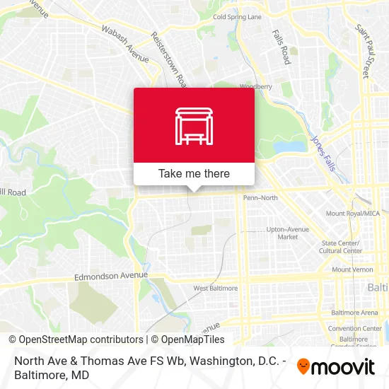 North Ave & Thomas Ave FS Wb map