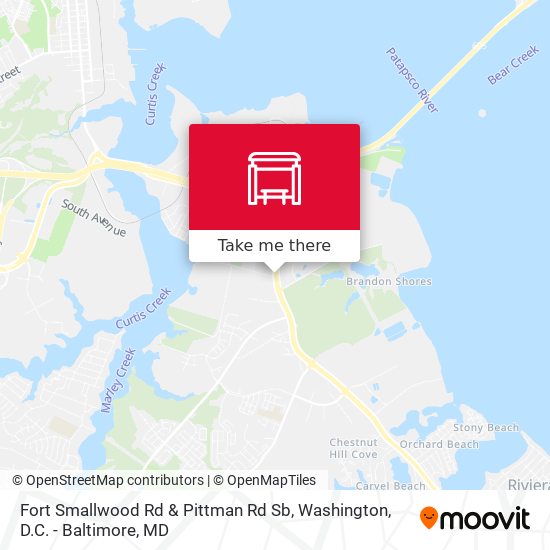 Fort Smallwood Rd & Pittman Rd Sb map