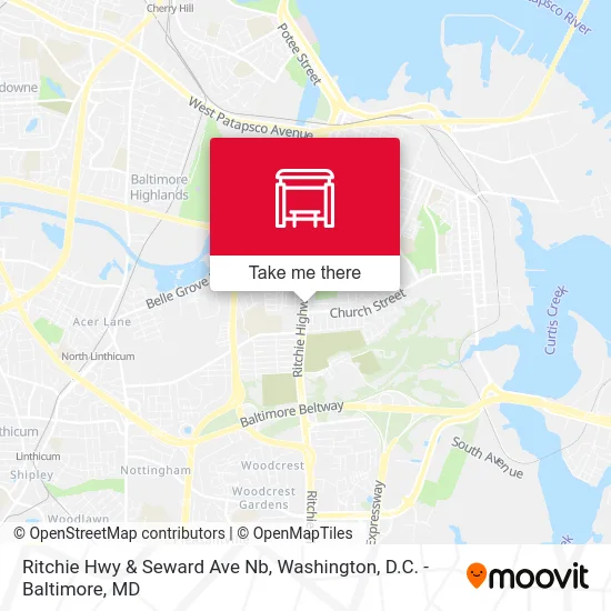 Ritchie Hwy & Seward Ave Nb map