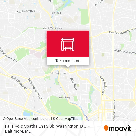 Falls Rd & Spaths Ln FS Sb map