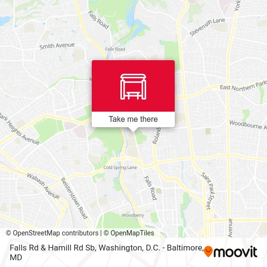 Falls Rd & Hamill Rd Sb map