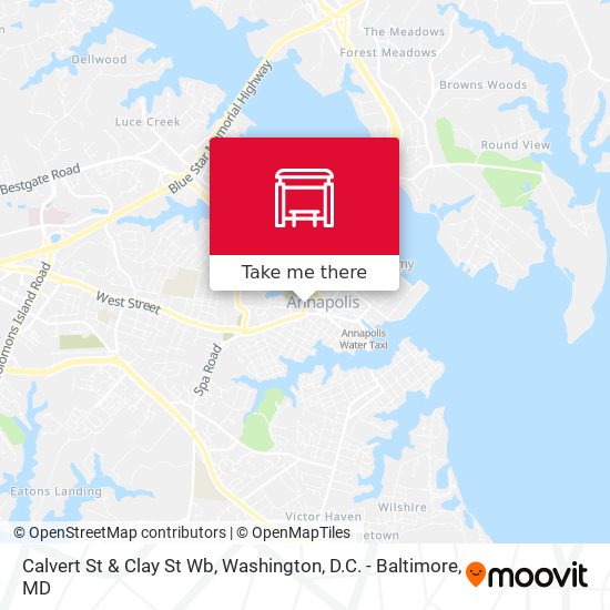 Calvert St & Clay St Wb map