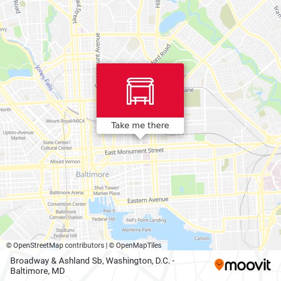 Broadway & Ashland Sb map