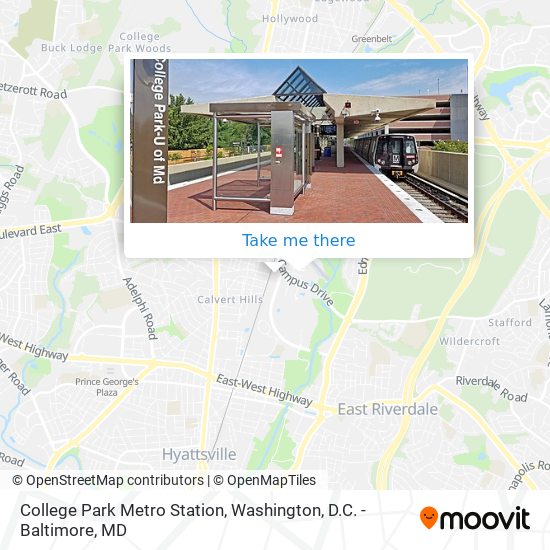 Mapa de College Park Metro Station