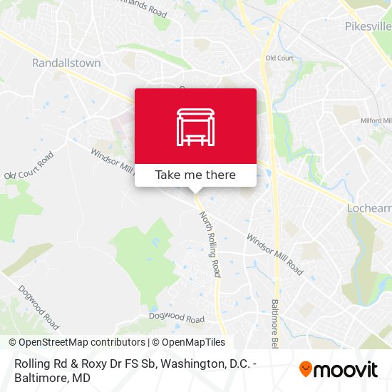 Rolling Rd & Roxy Dr FS Sb map