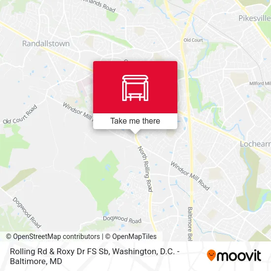 Rolling Rd & Roxy Dr FS Sb map