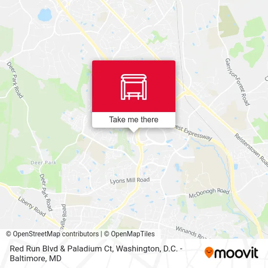 Red Run Blvd & Paladium Ct map