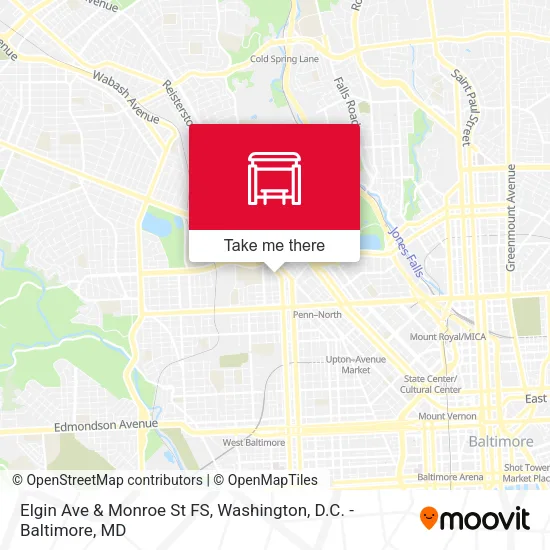 Elgin Ave & Monroe St FS map