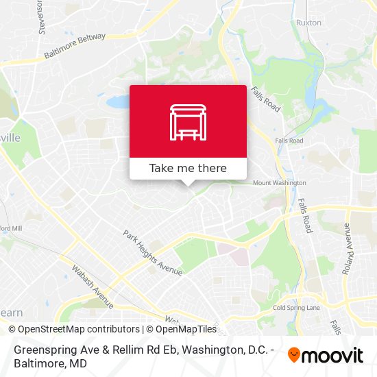 Mapa de Greenspring Ave & Rellim Rd Eb