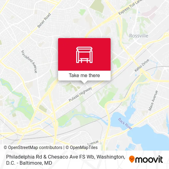 Philadelphia Rd & Chesaco Ave FS Wb map