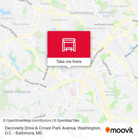 Decoverly Drive & Crown Park Avenue map