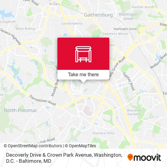 Decoverly Drive & Crown Park Avenue map