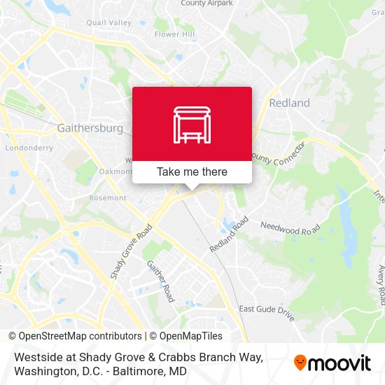Mapa de Shady Grove Road & Crabbs Branch Way