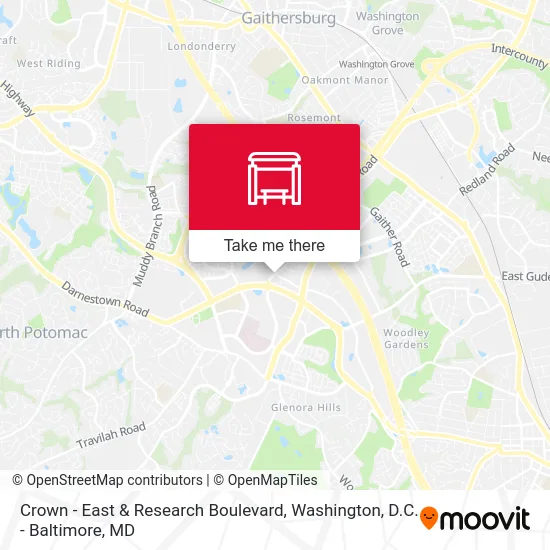 Crown - East  & Research Boulevard map