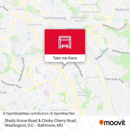 Shady Grove Road & Choke Cherry Road map