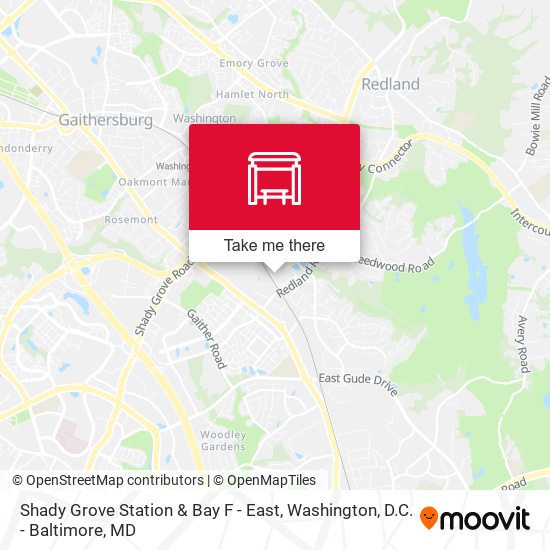 Shady Grove Station & Bay F - East map