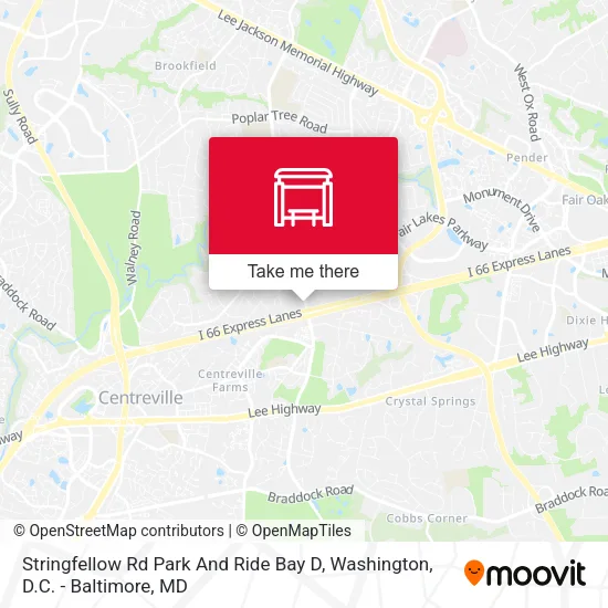Stringfellow Rd Park And Ride Bay D map