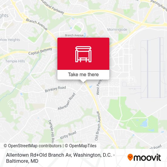 Allentown Rd+Old Branch Av map