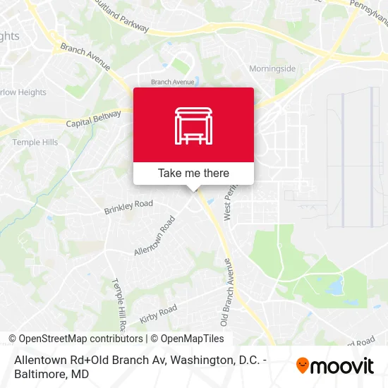 Allentown Rd+Old Branch Av map