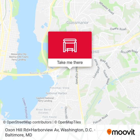 Oxon Hill Rd+Harborview Av map