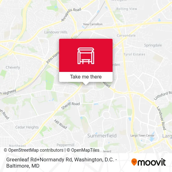 Greenleaf Rd+Normandy Rd map