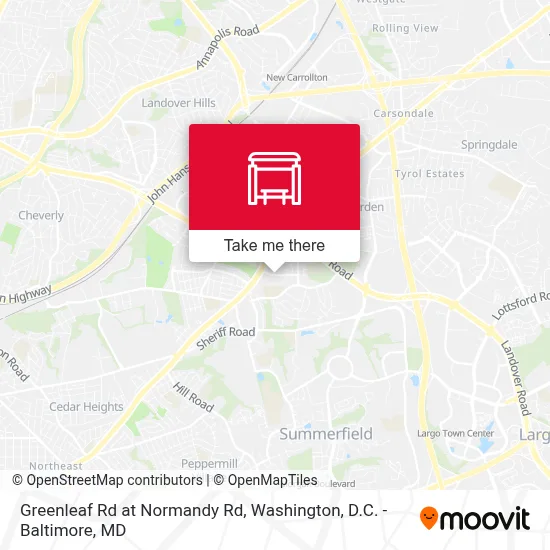 Greenleaf Rd at Normandy Rd map