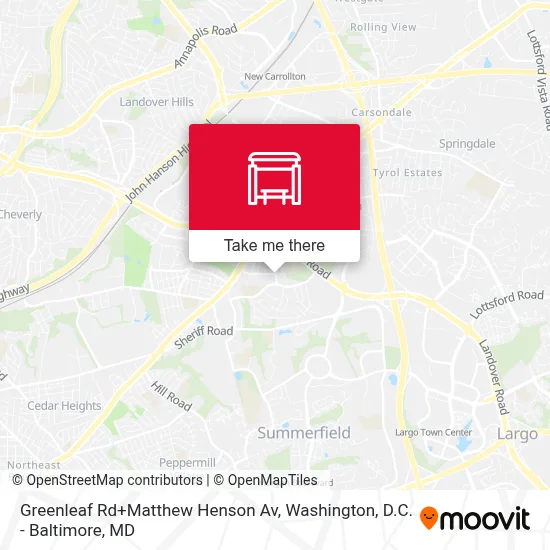 Greenleaf Rd+Matthew Henson Av map