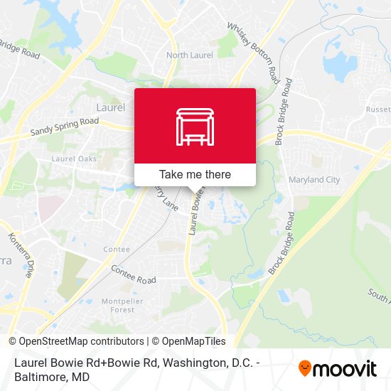 Mapa de Laurel Bowie Rd+Bowie Rd