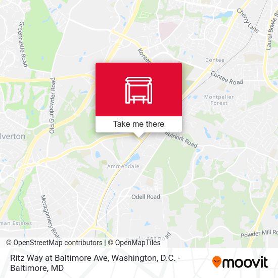Mapa de Ritz Way at Baltimore Ave