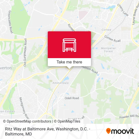 Mapa de Ritz Way at Baltimore Ave