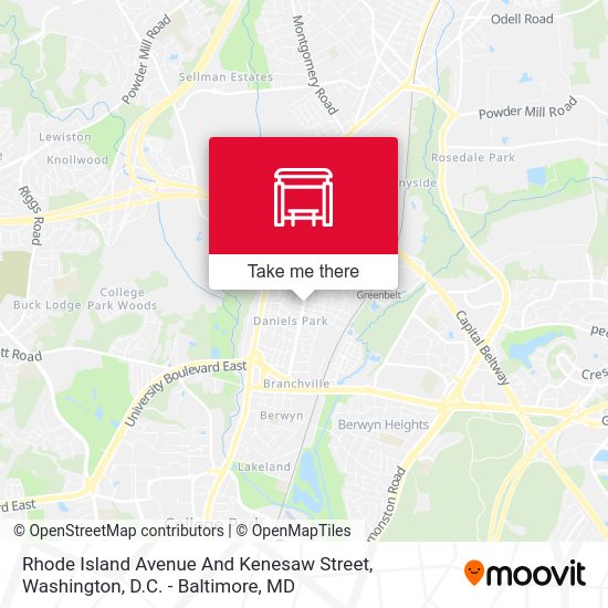 Rhode Island Avenue And Kenesaw Street map