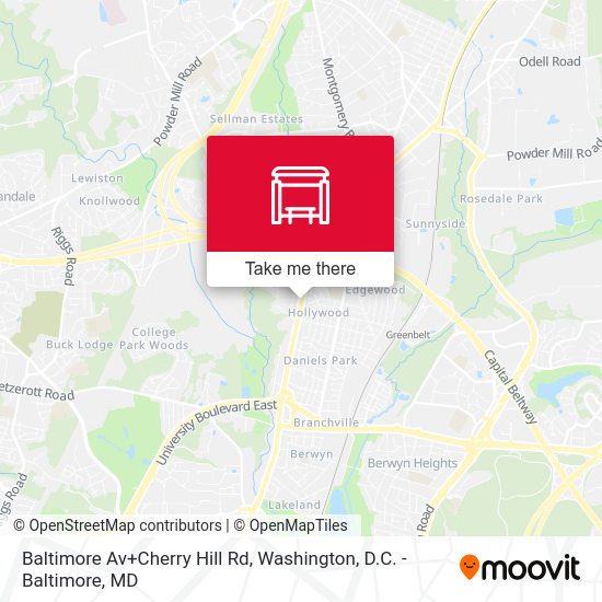 Mapa de Baltimore Av+Cherry Hill Rd
