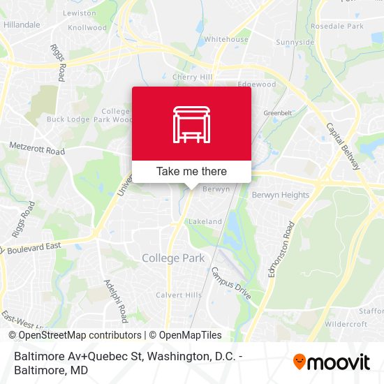 Mapa de Baltimore Av+Quebec St