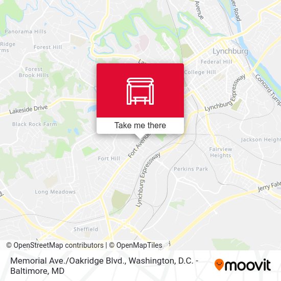 Memorial Ave./Oakridge Blvd. map