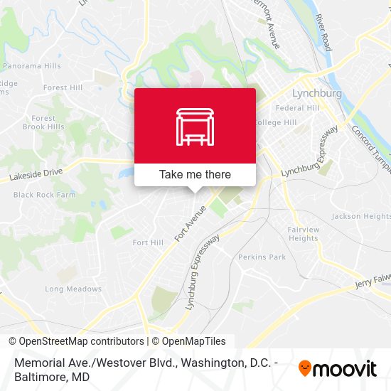 Memorial Ave./Westover Blvd. map