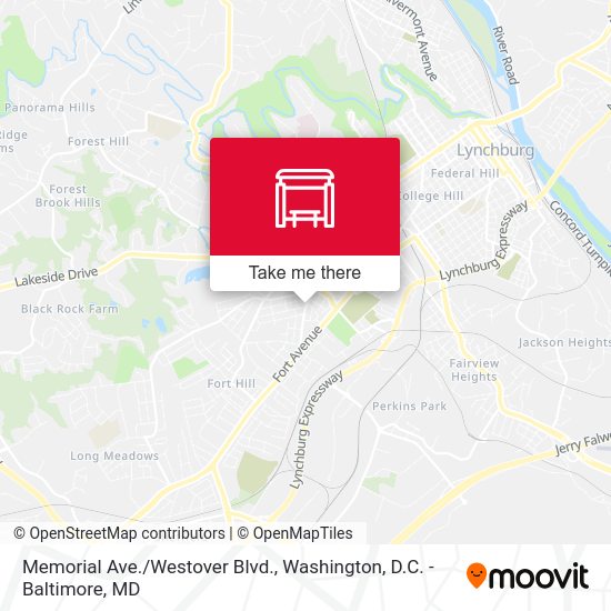 Memorial Ave./Westover Blvd. map