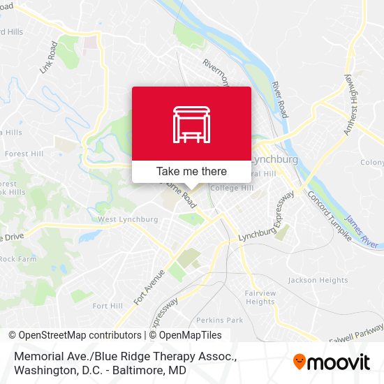 Memorial Ave. / Blue Ridge Therapy Assoc. map