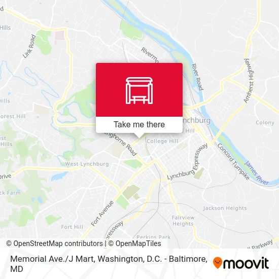 Memorial Ave./J Mart map