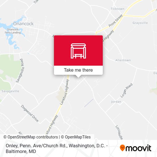Onley, Penn. Ave/Church Rd. map