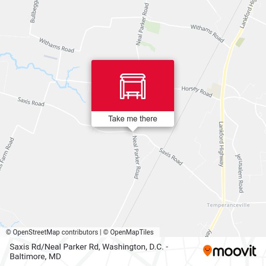 Saxis Rd/Neal Parker Rd map