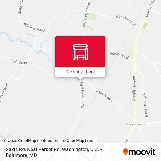 Saxis Rd/Neal Parker Rd map