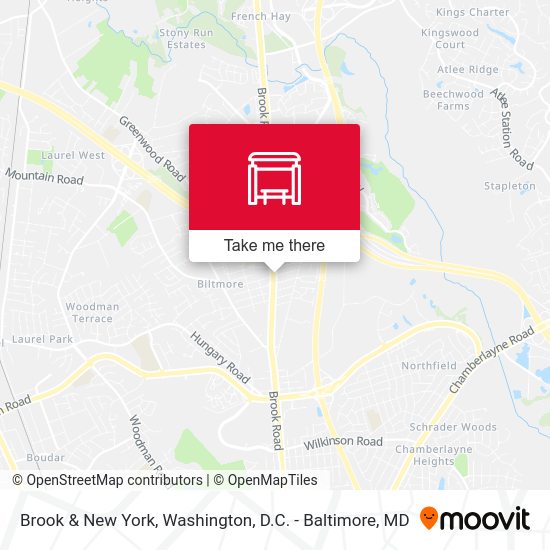 Brook & New York map