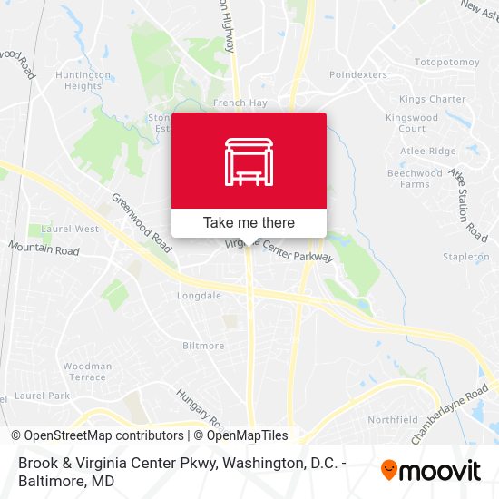 Mapa de Brook & Virginia Center Pkwy