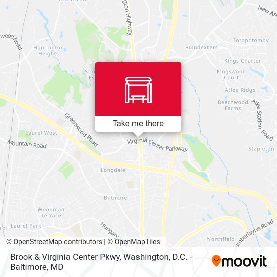 Mapa de Brook & Virginia Center Pkwy