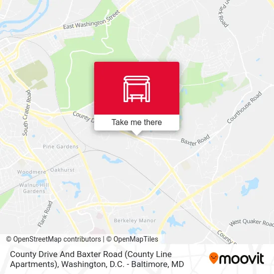 County Drive And Baxter Road (County Line Apartments) map