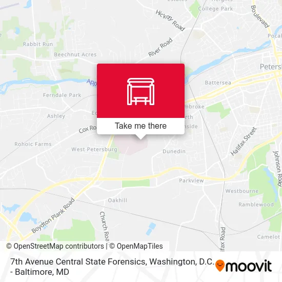 7th Avenue Central State Forensics map