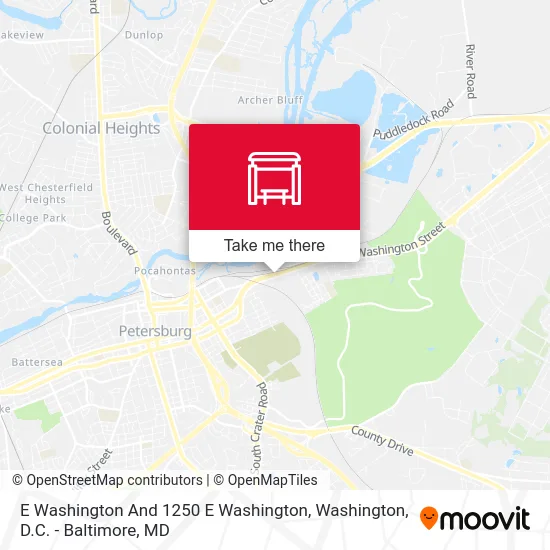 E Washington And 1250 E Washington map