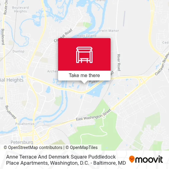 Anne Terrace And Denmark Square Puddledock Place Apartments map