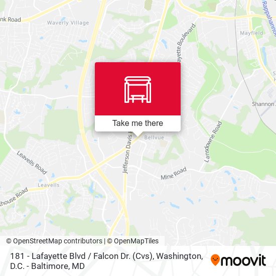 Mapa de 181 - Lafayette Blvd / Falcon Dr. (Cvs)
